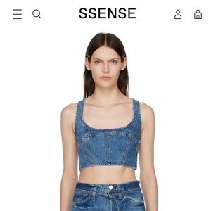Frame Jean corset crop top